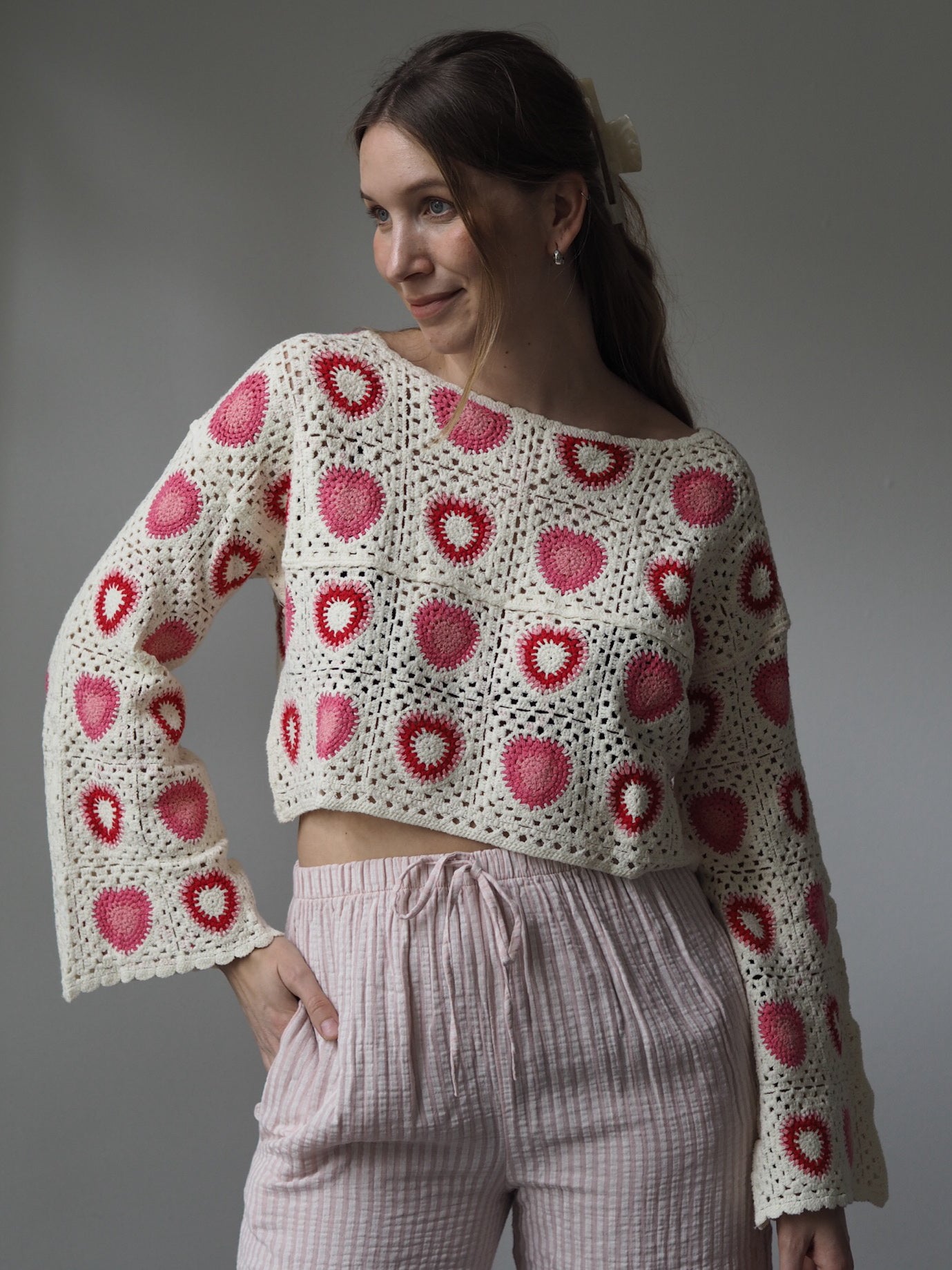 CROCHET HEART SWEATER