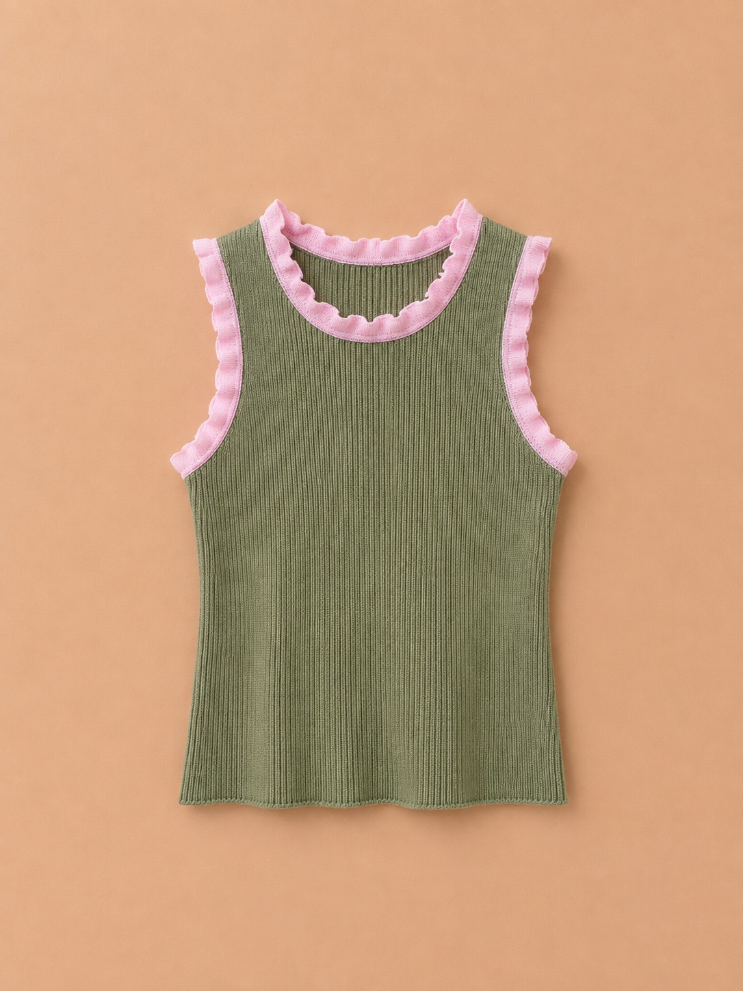 Rüschen Top - Matcha
