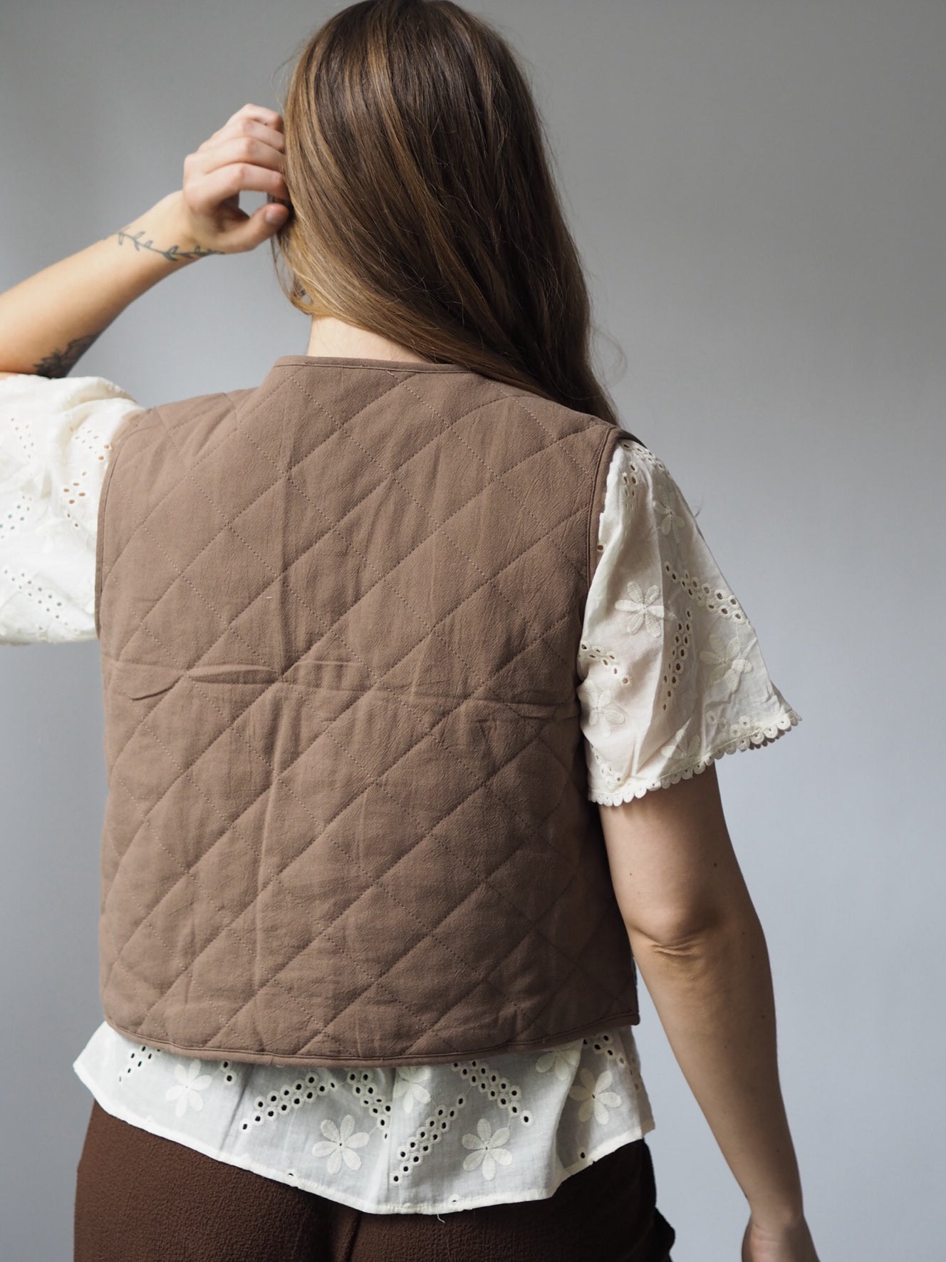 BOHO WESTE MIT STICKEREI