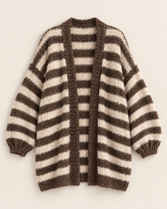 Mellow Stripe Oversize Cardigan