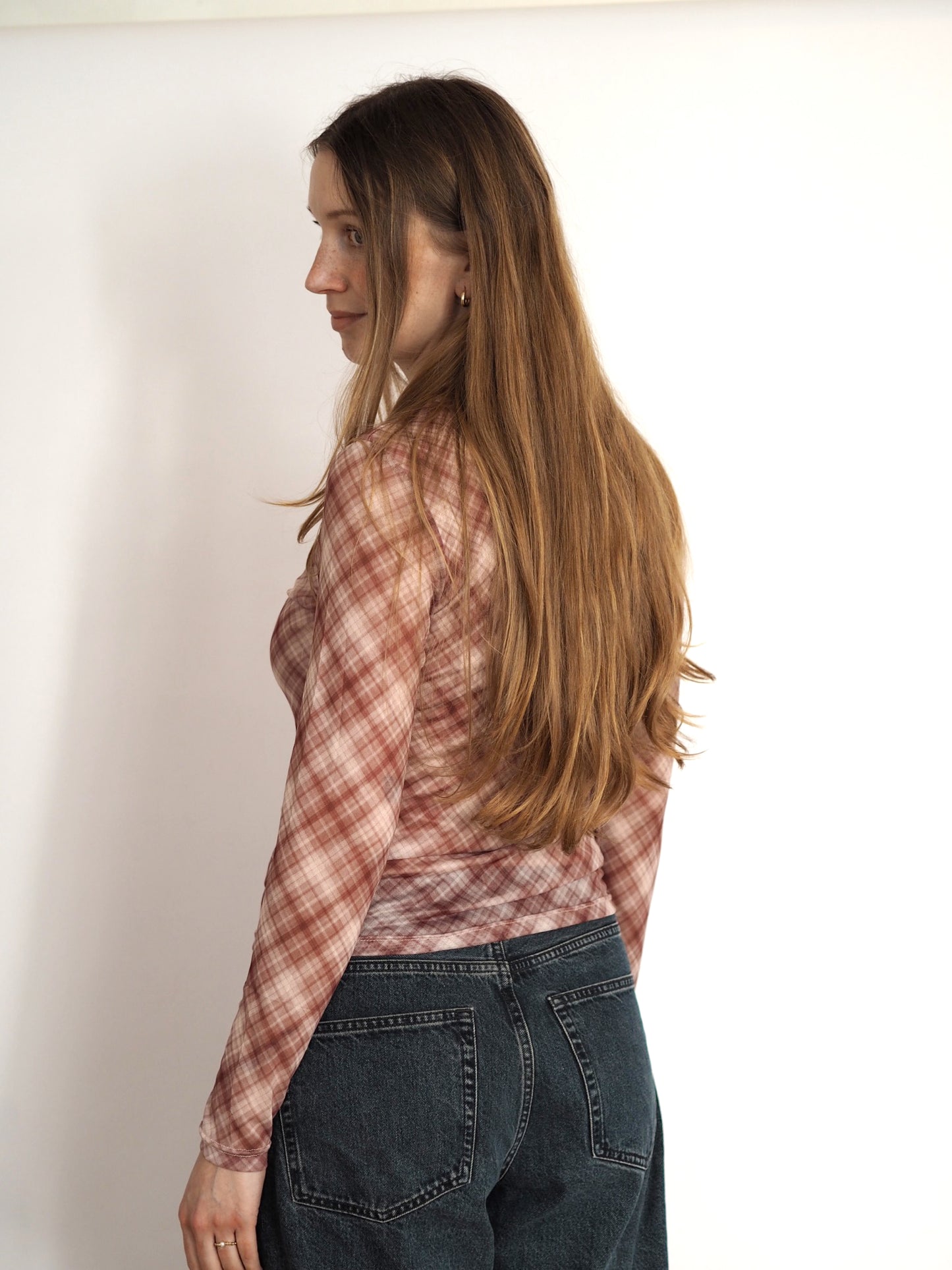 Soft Check Mesh Top