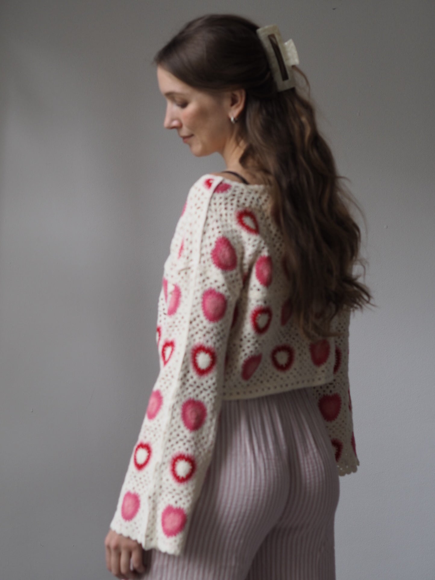 CROCHET HEART SWEATER