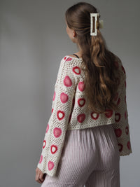 CROCHET HEART SWEATER