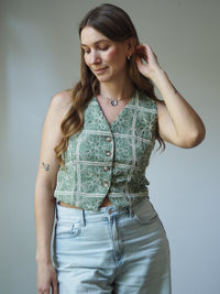 BESTICKTES WESTEN-TOP | FLEUR