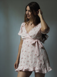 MUSSELIN WICKELKLEID | ROSES