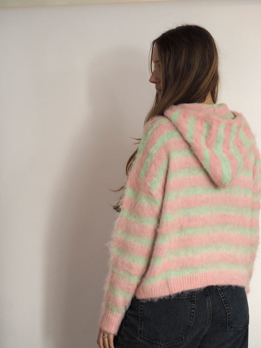 Candy Stripe Cozy Hoodie
