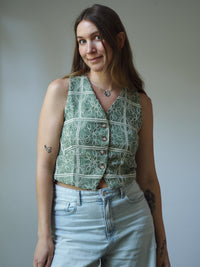 BESTICKTES WESTEN-TOP | FLEUR