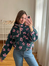 TEDDY HALF-ZIP BLOSSOM SWEATER