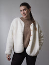 OVERSIZE TEDDYJACKE | CREME