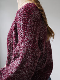 STRICKJACKE | BURGUNDY MELIERT | LOU