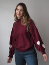 PULLOVER MIT STEHKRAGEN | LOVE BORDEAUXROT