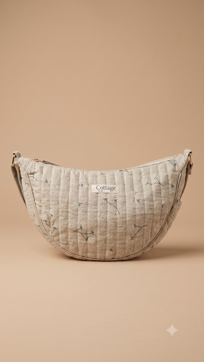 Halfmoon Bag -Little Roses