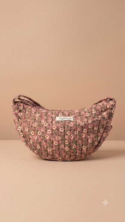 Halfmoon Bag -Little Roses
