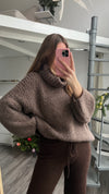 OVERSIZE STRICKPULLOVER MIT DICKEM ROLLKRAGEN