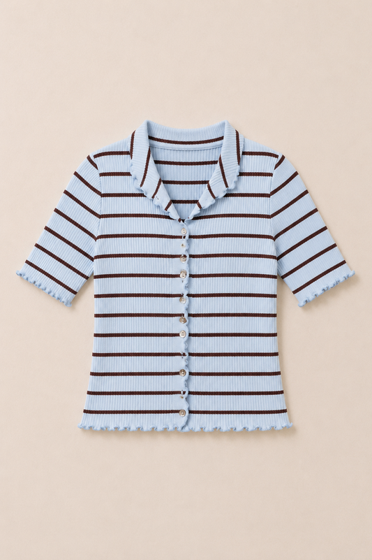 Seaside Button Top