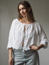 MUSSELIN-BLUSE MIT SCHLEIFEN | MARA