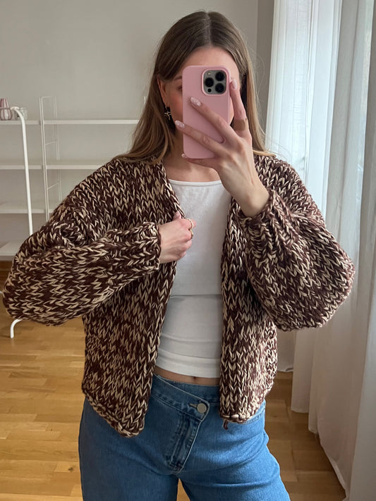 CHUNKY CROCHET CARDIGAN
