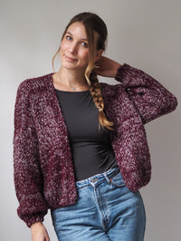 STRICKJACKE | BURGUNDY MELIERT | LOU