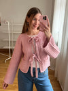 ROSY KNIT BOW