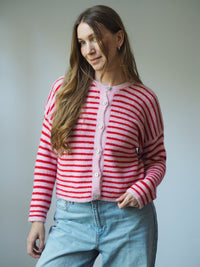 GESTREIFTER SUMMER KNIT CARDIGAN | SOPHIA