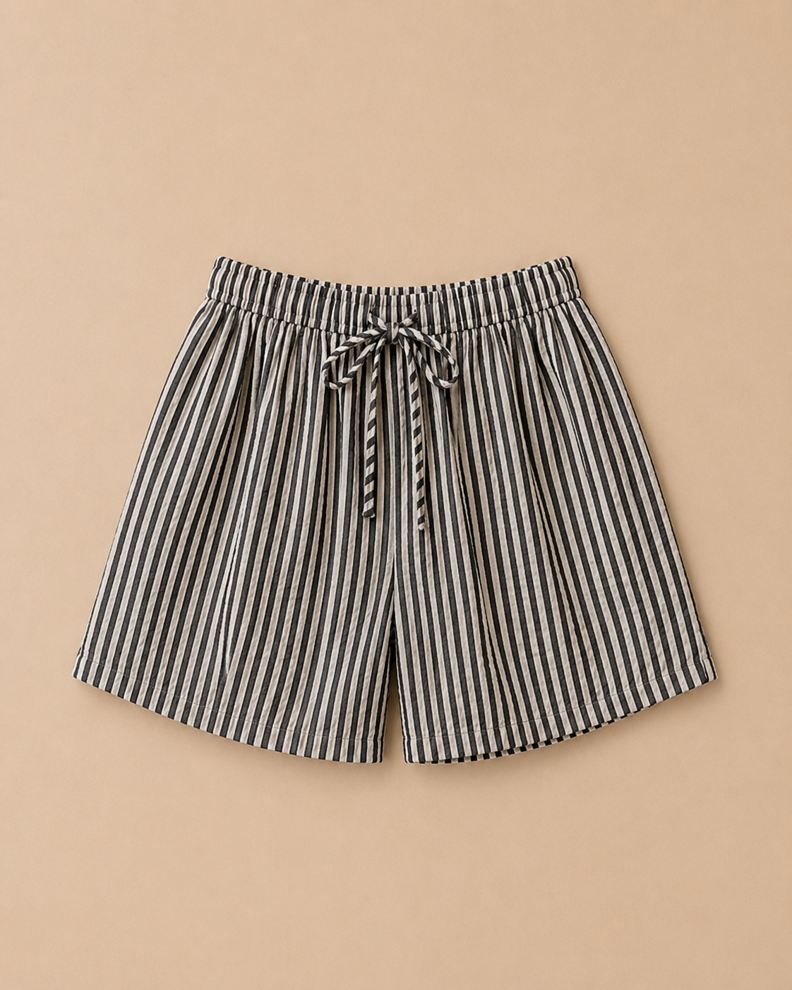 COTTON STRIPE SHORTS