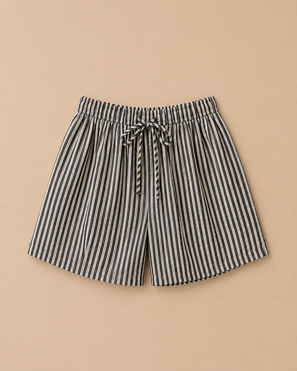 COTTON STRIPE SHORTS