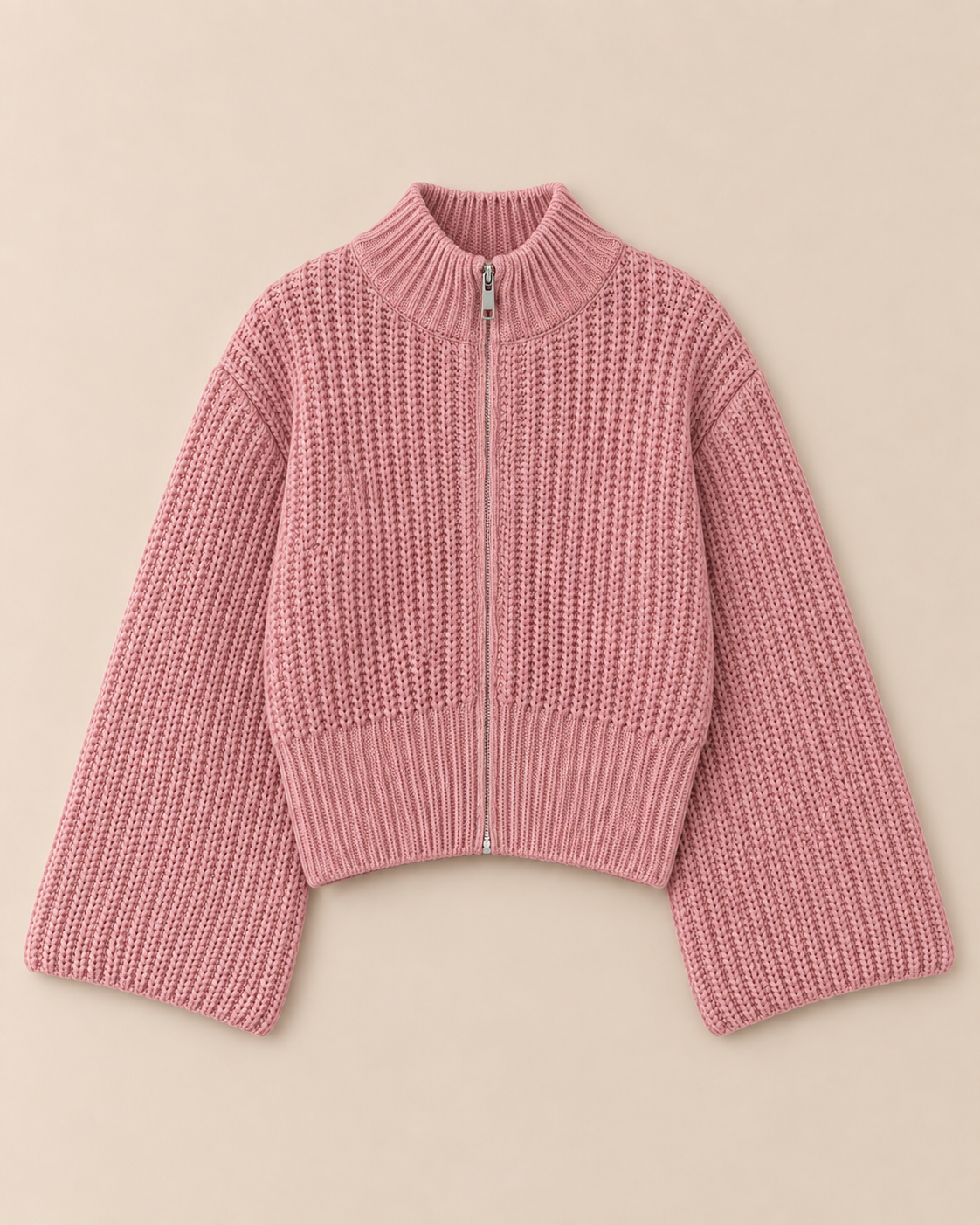 Wide Sleeve Knit Cardigan