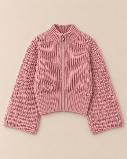 Wide Sleeve Knit Cardigan