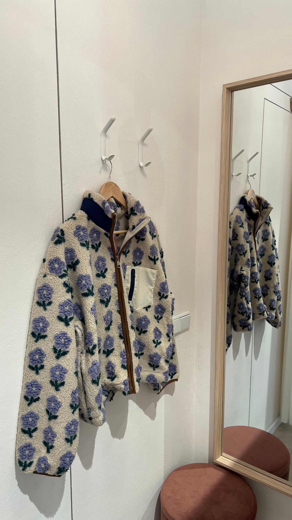 Flower Teddy Jacket Lilac
