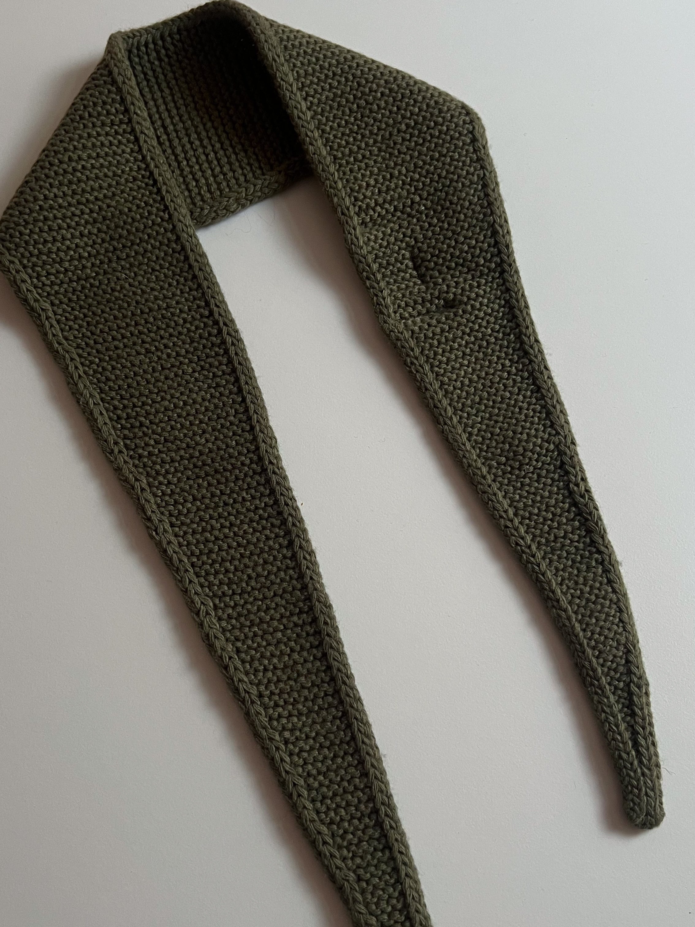 COZY MINI KNIT SCARF - KHAKI