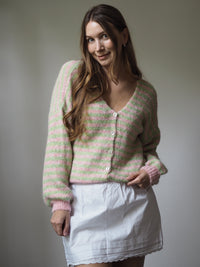 CARDIGAN ROSA VERDE