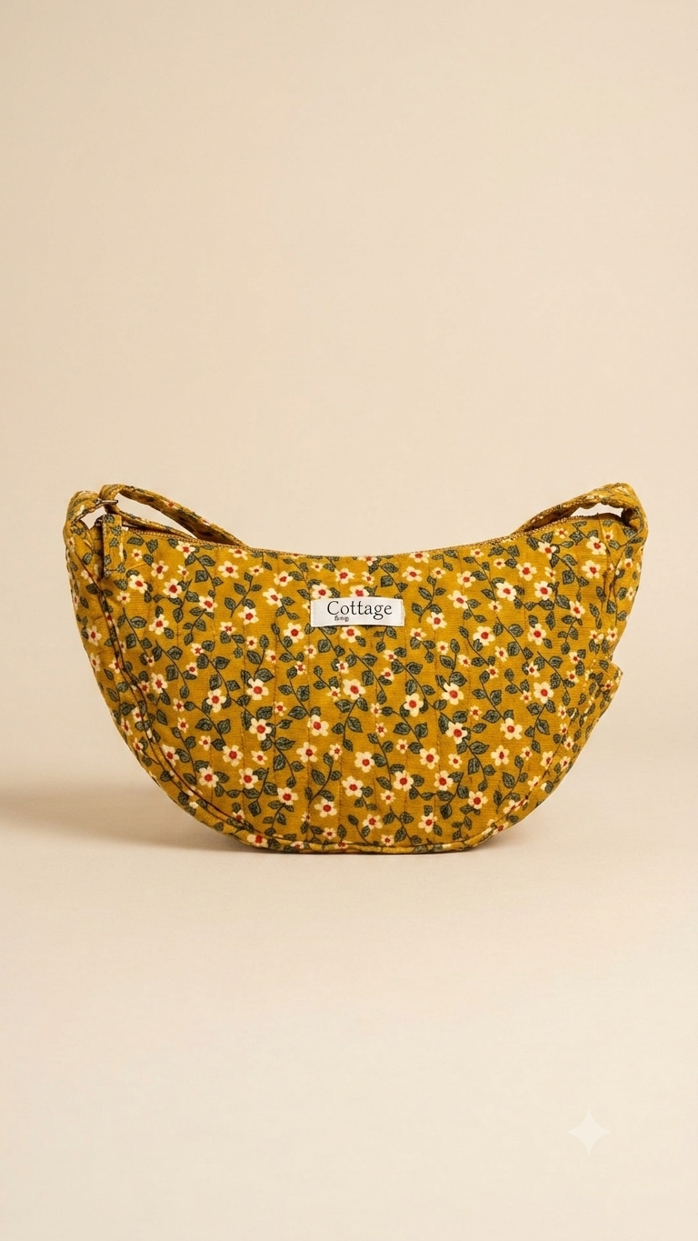 Halfmoon Bag -Little Roses