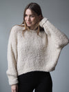 WEICHER BOUCLÉ PULLOVER | MIT ÄRMELUMSCHLAG