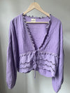 MUSSELIN-BLUSE MIT SPITZENBORTE | SOPHIA