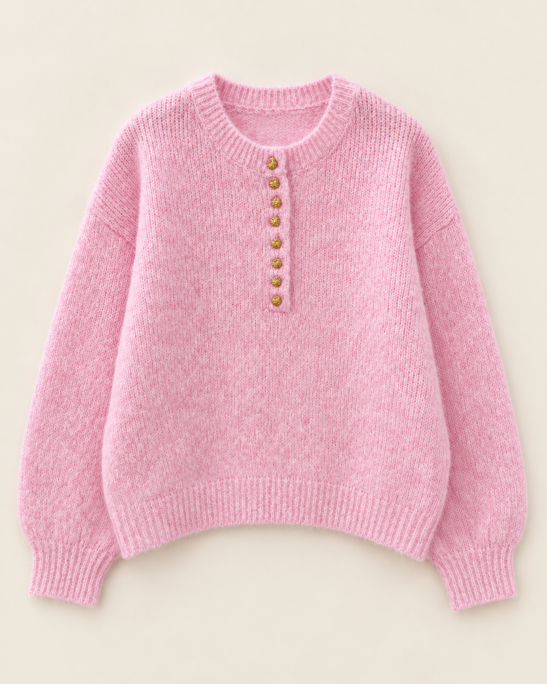 Golden Button Soft Knit