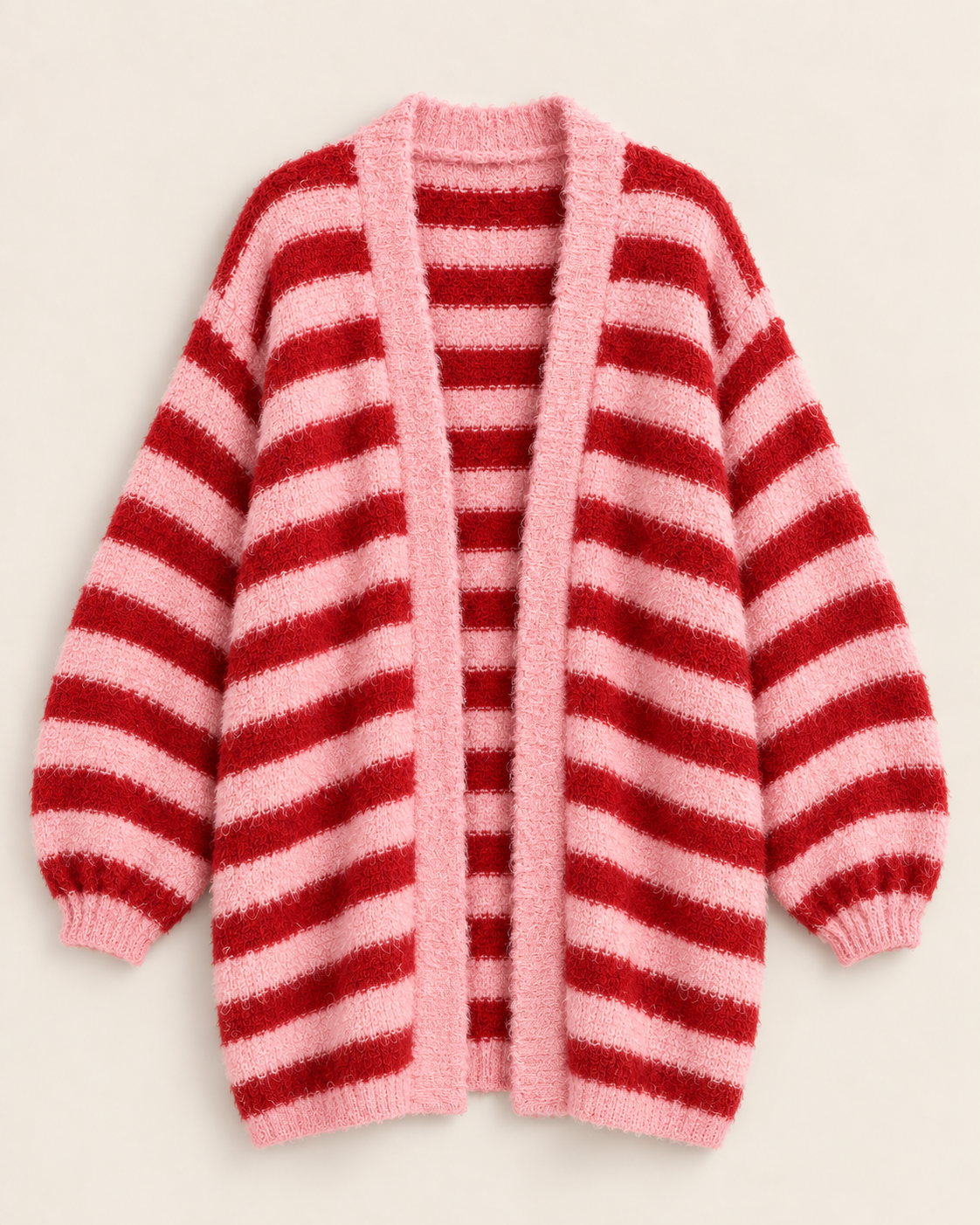 Mellow Stripe Oversize Cardigan
