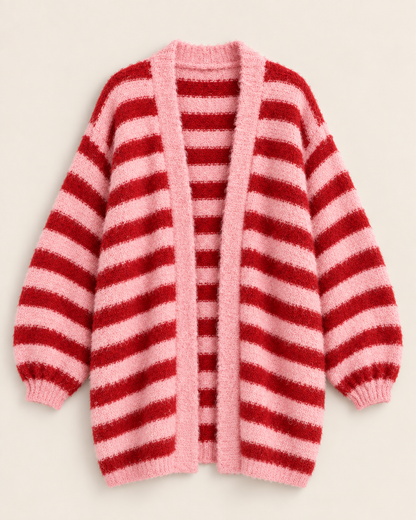 Mellow Stripe Oversize Cardigan