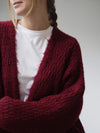 FLAUSCHIGE STRICKJACKE | BORDEAUXROT | DARLA