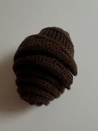 COZY MINI KNIT SCARF - BRAUN