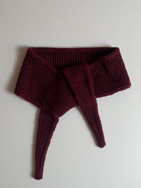 COZY MINI KNIT SCARF - BORDEAUXROT