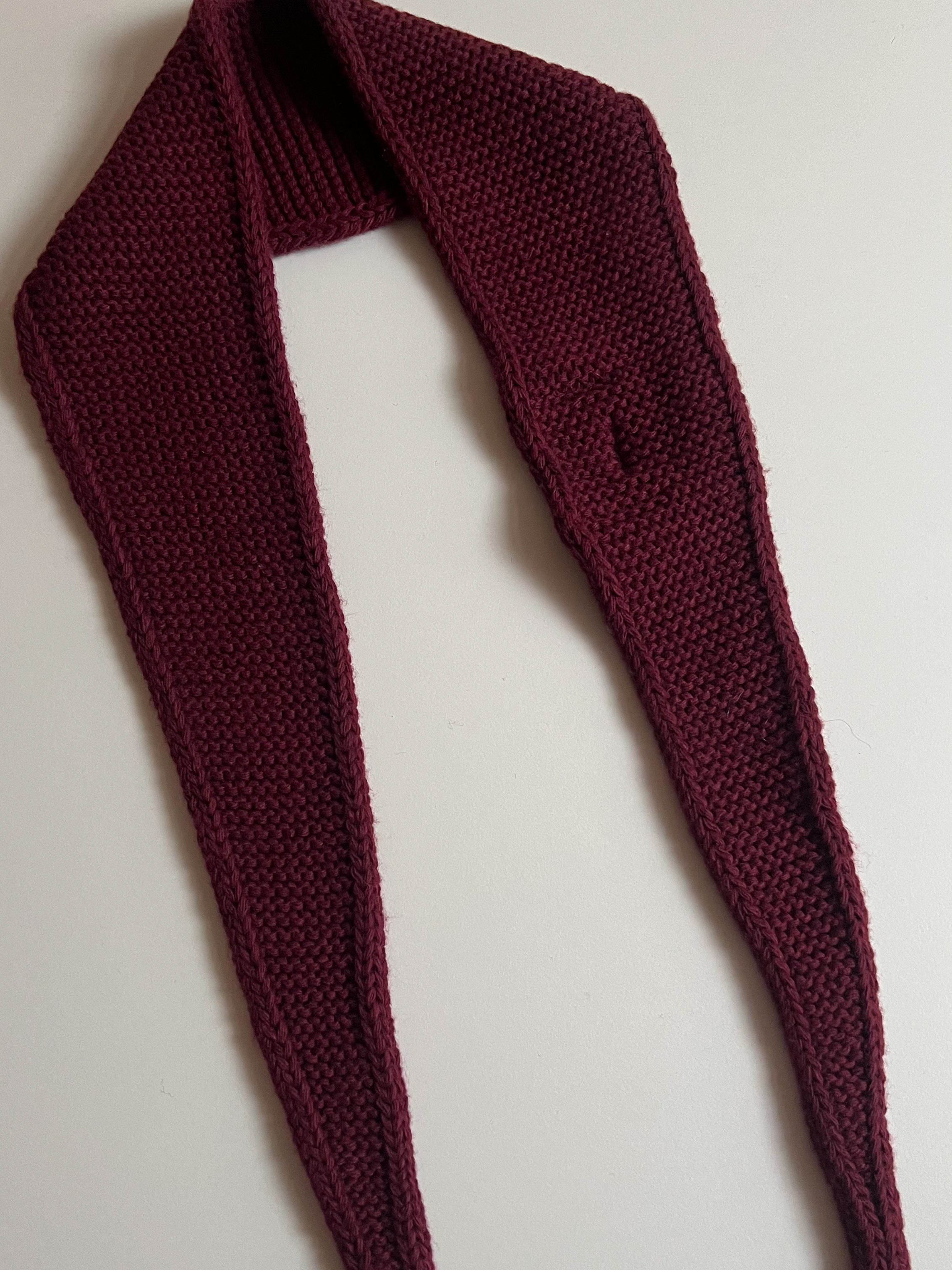 COZY MINI KNIT SCARF - BORDEAUXROT