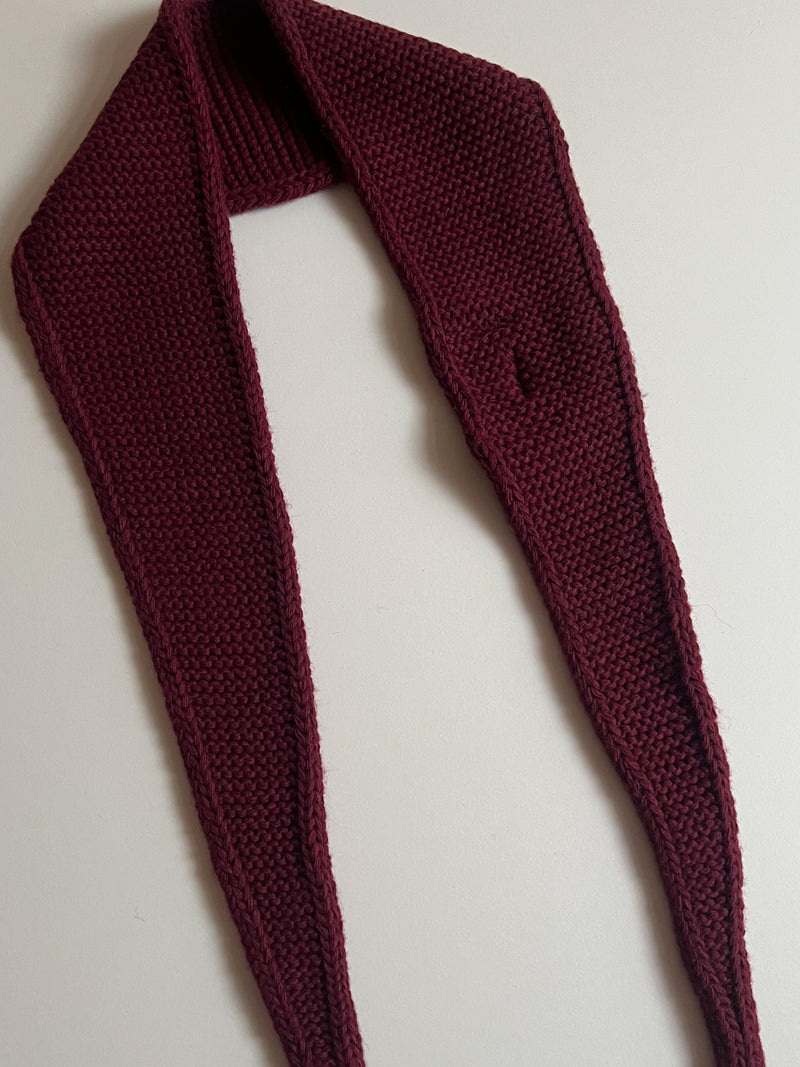 COZY MINI KNIT SCARF - BORDEAUXROT