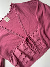 MUSSELIN-BLUSE MIT SPITZENBORTE | SOPHIA