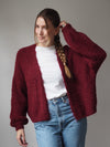 FLAUSCHIGE STRICKJACKE | BORDEAUXROT | DARLA