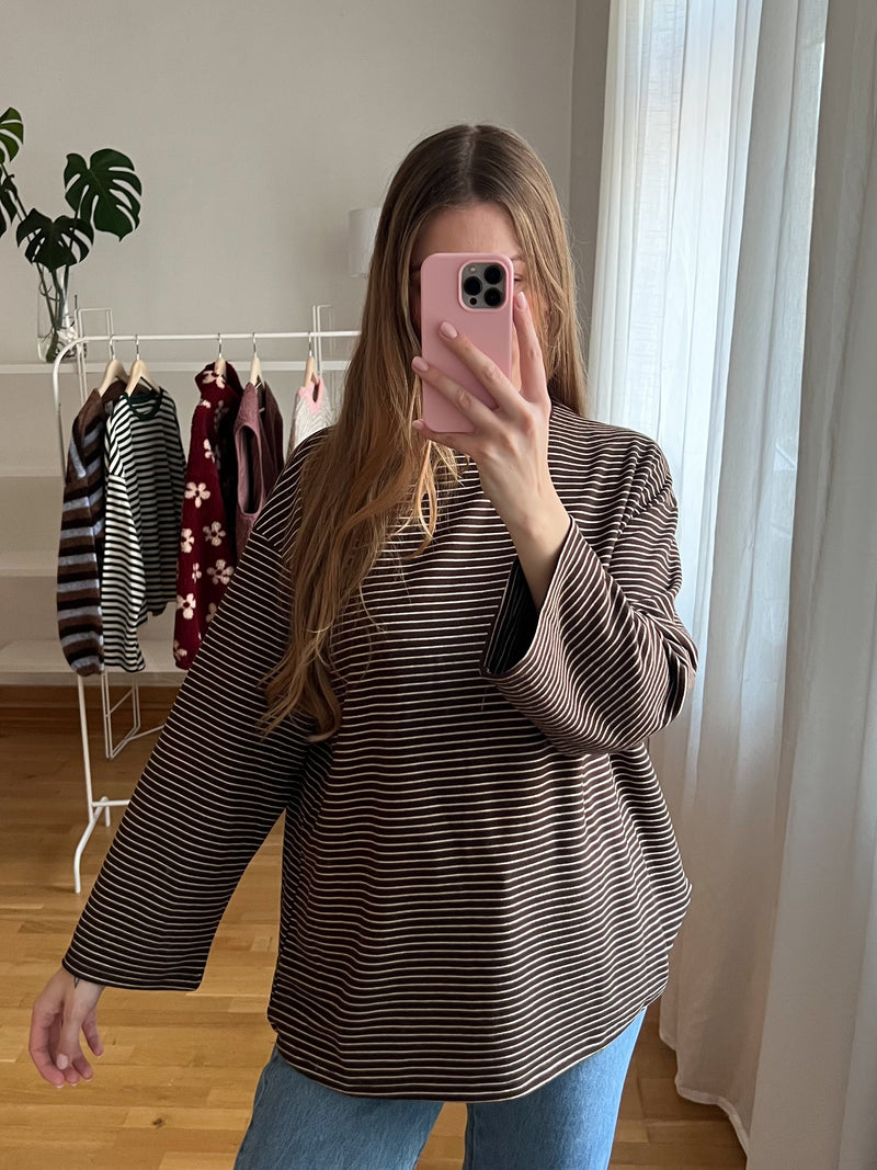 SOFT STRIPES LONGSLEEVE BROWN