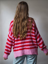 COZY STRIPES BOUCLÉ PULLOVER
