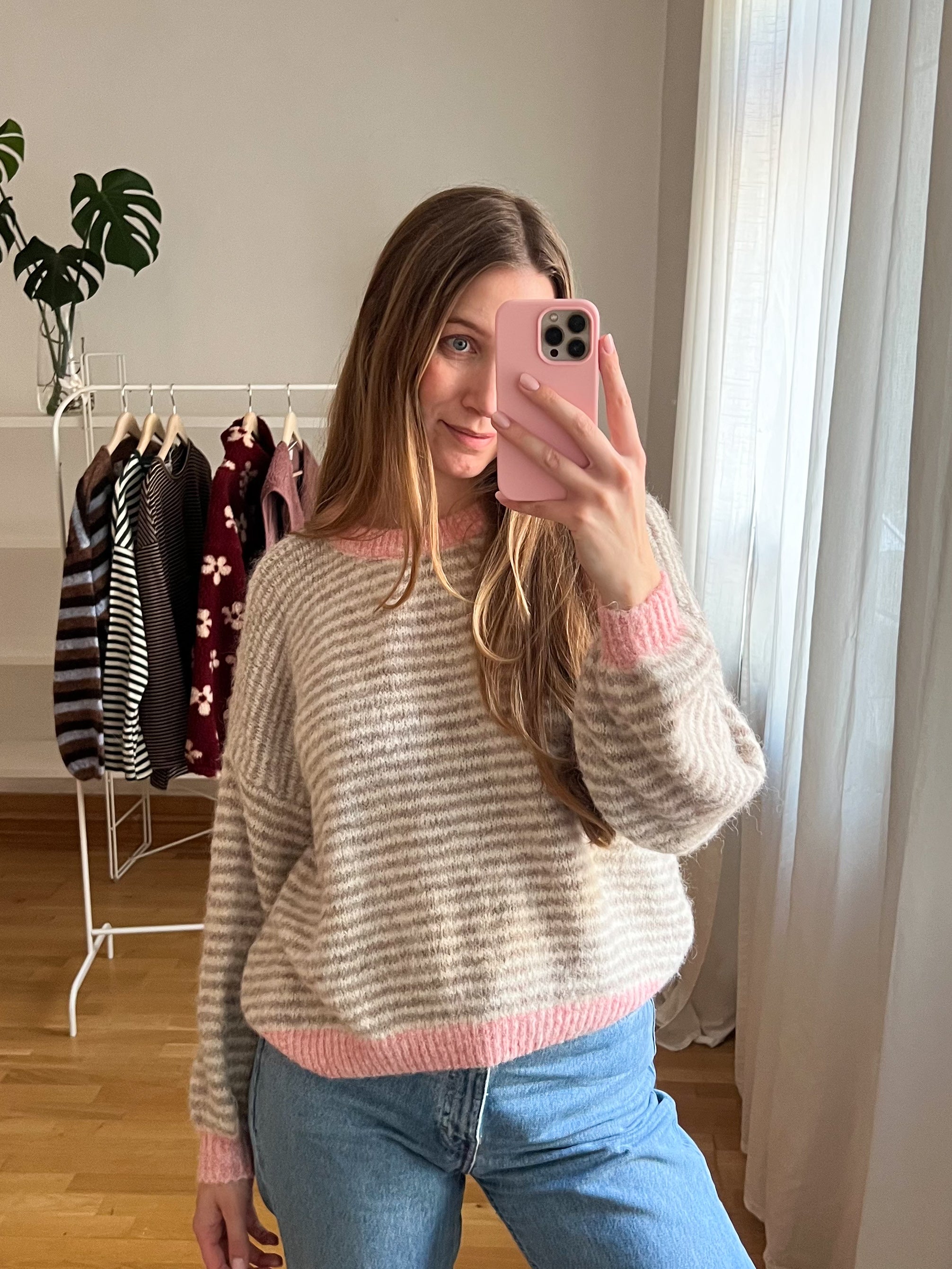 ROSÉ STRIPE PULLOVER