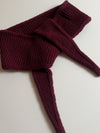 COZY MINI KNIT SCARF - BORDEAUXROT