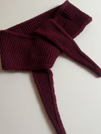 COZY MINI KNIT SCARF - BORDEAUXROT