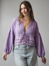 MUSSELIN-BLUSE MIT SPITZENBORTE | SOPHIA
